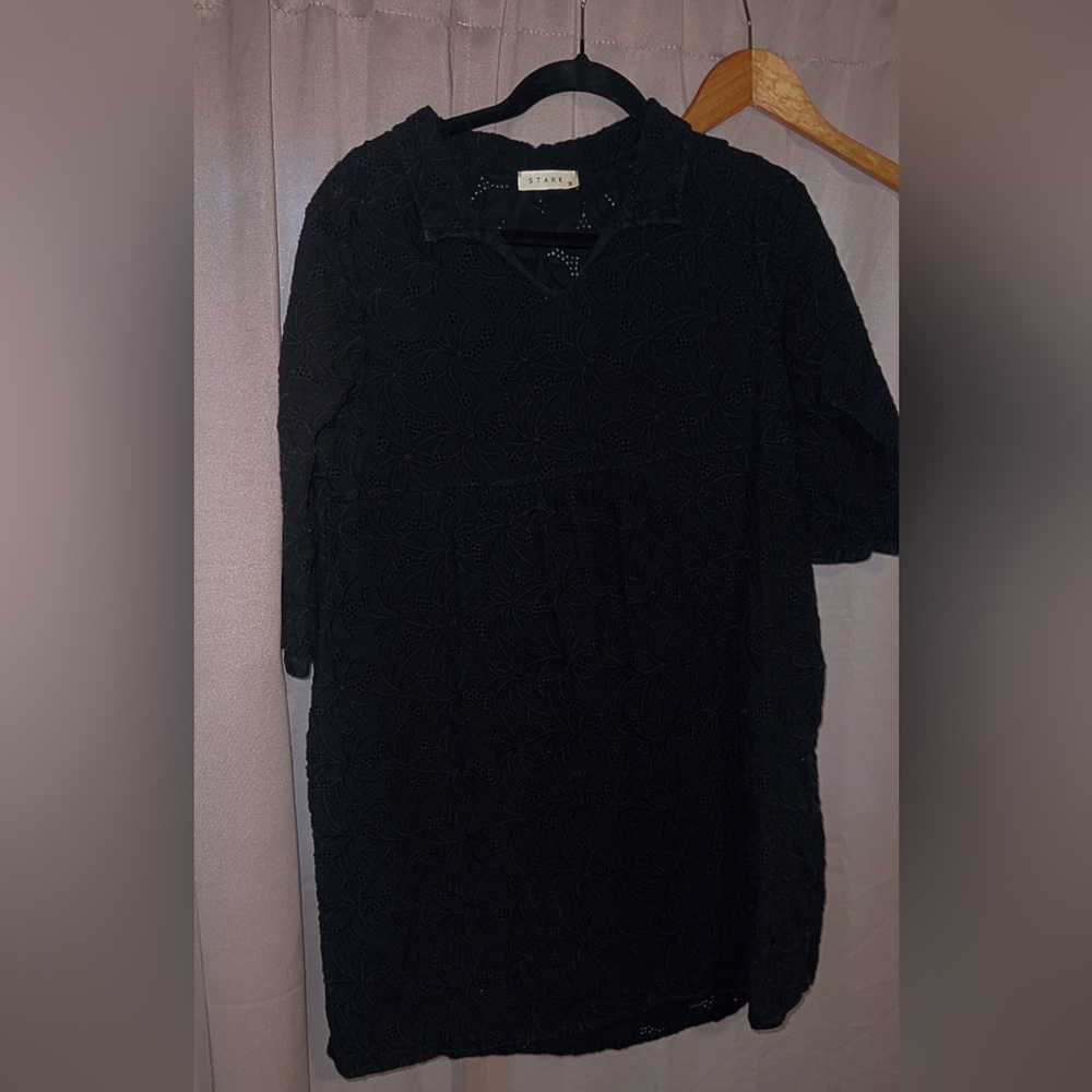 Chic Black Lace Long Sleeve Dress